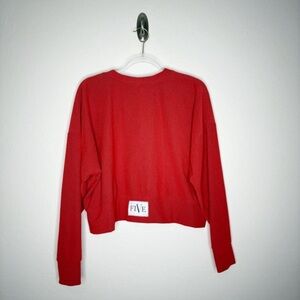 Five Dancewear Red Long Sleeve Pullover Crewneck Top Size SA Small Adult